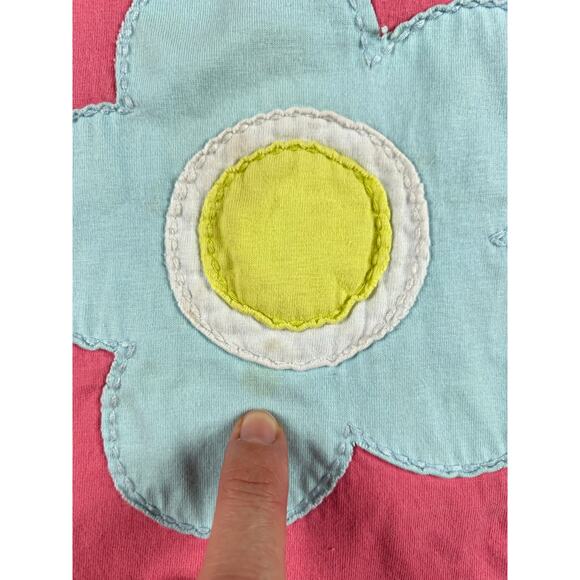 Mini Boden Pink Flower Applique Tee size 3 4 - Picture 6 of 8